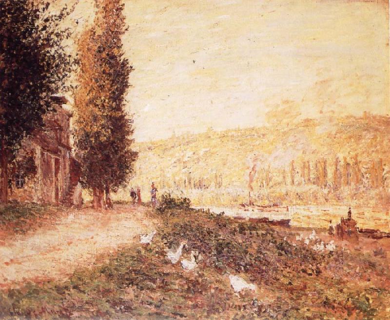 Claude Monet Banks of the Seine at Lavacourt Spain oil painting art